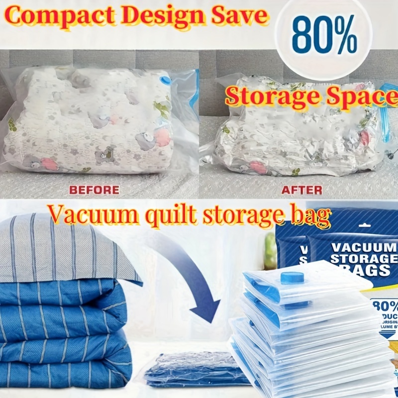 TAILI 4 Pack Jumbo Cube Vacuum Storage Bags, Extra Large Vacuum Seal Bags  for Comforters Blankets Beddings Clothes Quilts Duvets, Free Up 80% Space,  Closet Organizers, Moving Packing Storage Bags 
