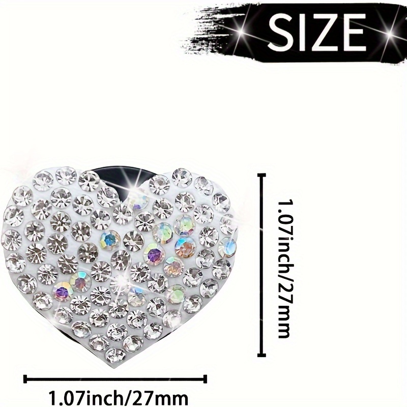 Bling Heart Air Vent Clips, 4Pcs Heart Car Air Fresheners Vent  Clips,Diamond Rhinestone Car Vent Clips Dashboard Decorations, Crystal Vent  Clips Decor