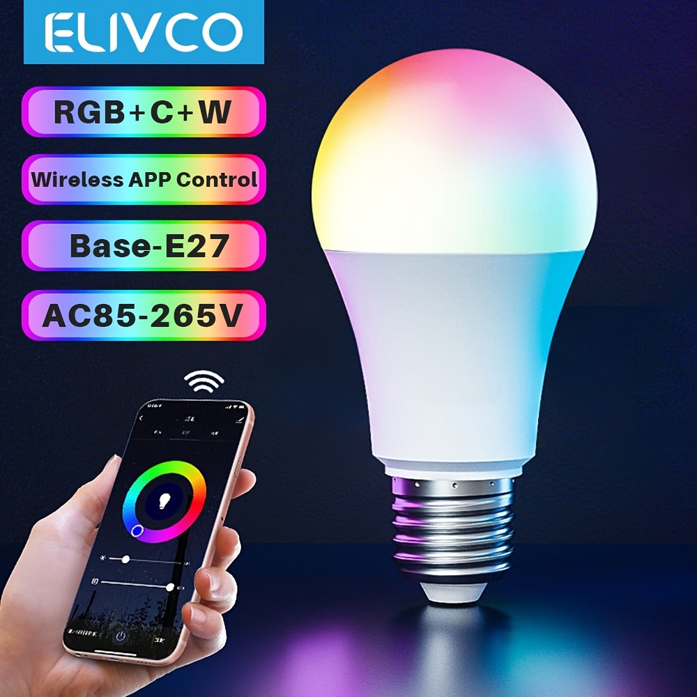 Ampoule LED Multicolore RVB, 16 Couleurs, Éclairage Domestique, Intensité  Variab