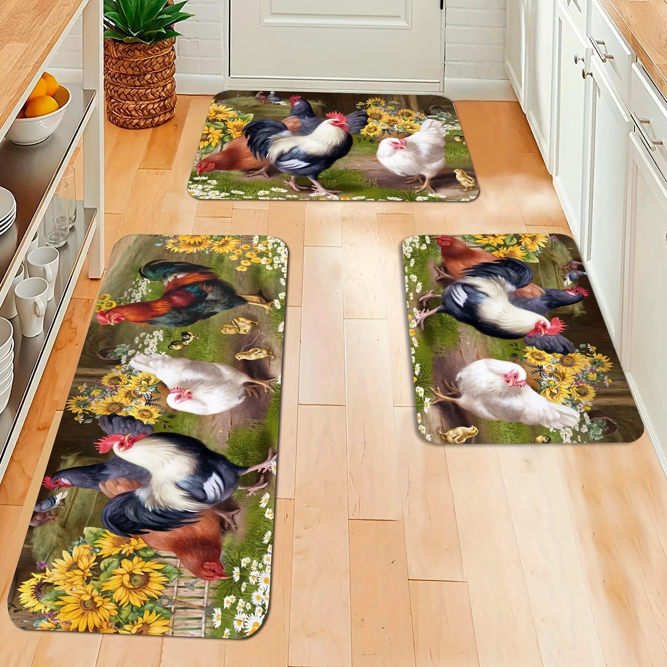 Soft Kitchen Floor Mat: Non slip Oilproof Waterproof Vintage - Temu