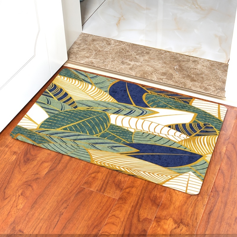 1 Alfombrilla Puerta Planta Verde Suelo Absorbente - Temu