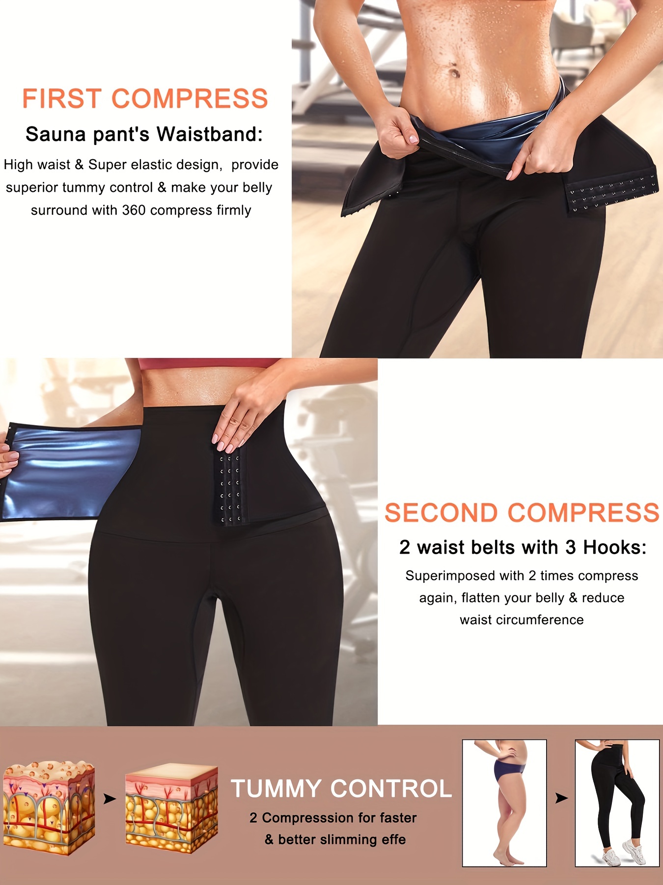 Thermo Sweat Womens Sauna Black Leggings With Pockets Slimming Body Shapers  For Gym And Workouts From Chensuiqz, $14.13