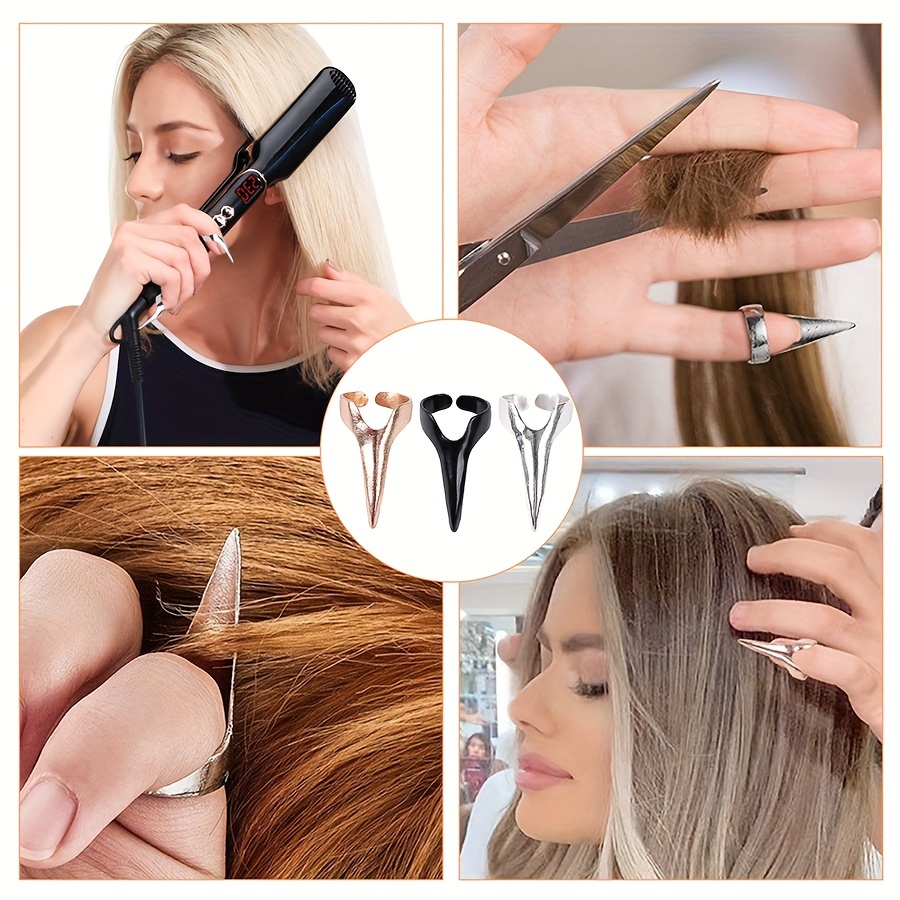 10pcs Retro Gothic Hair Parting Tools - Stainless Steel Accessories