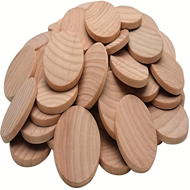 Per Package Unfinished Round Wooden Coins With Natural Wood Chips