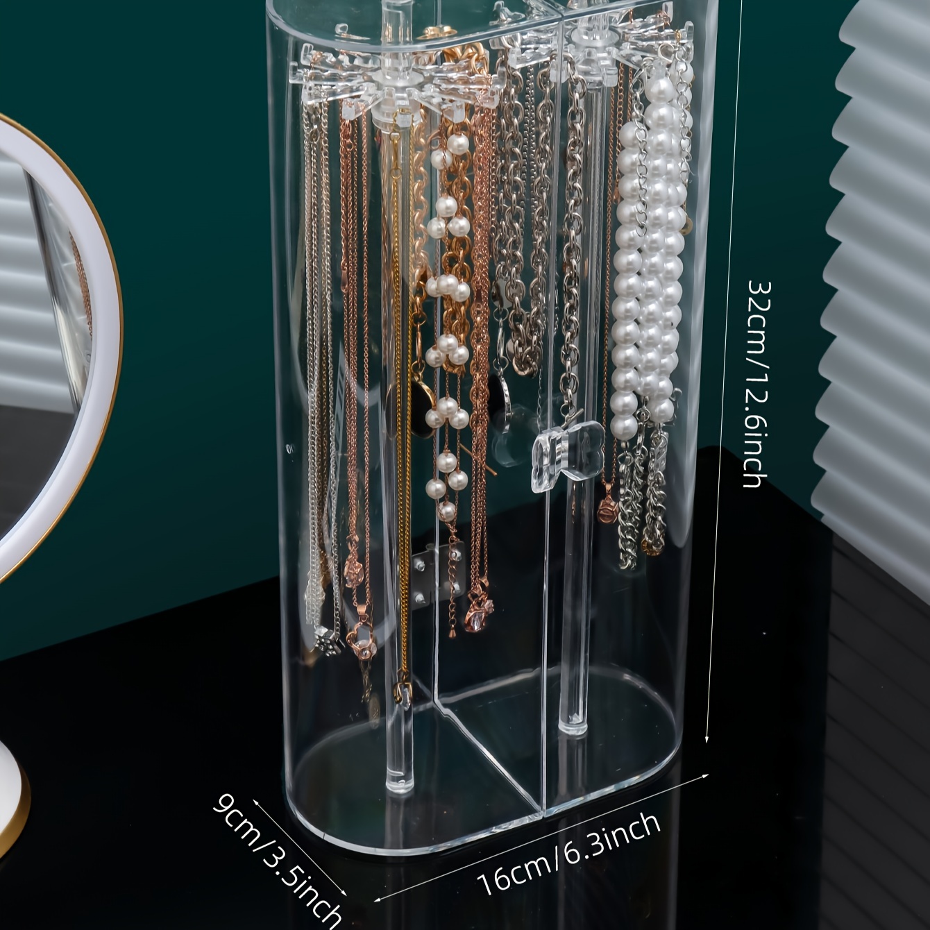 Conical Dustproof Necklace Storage Box