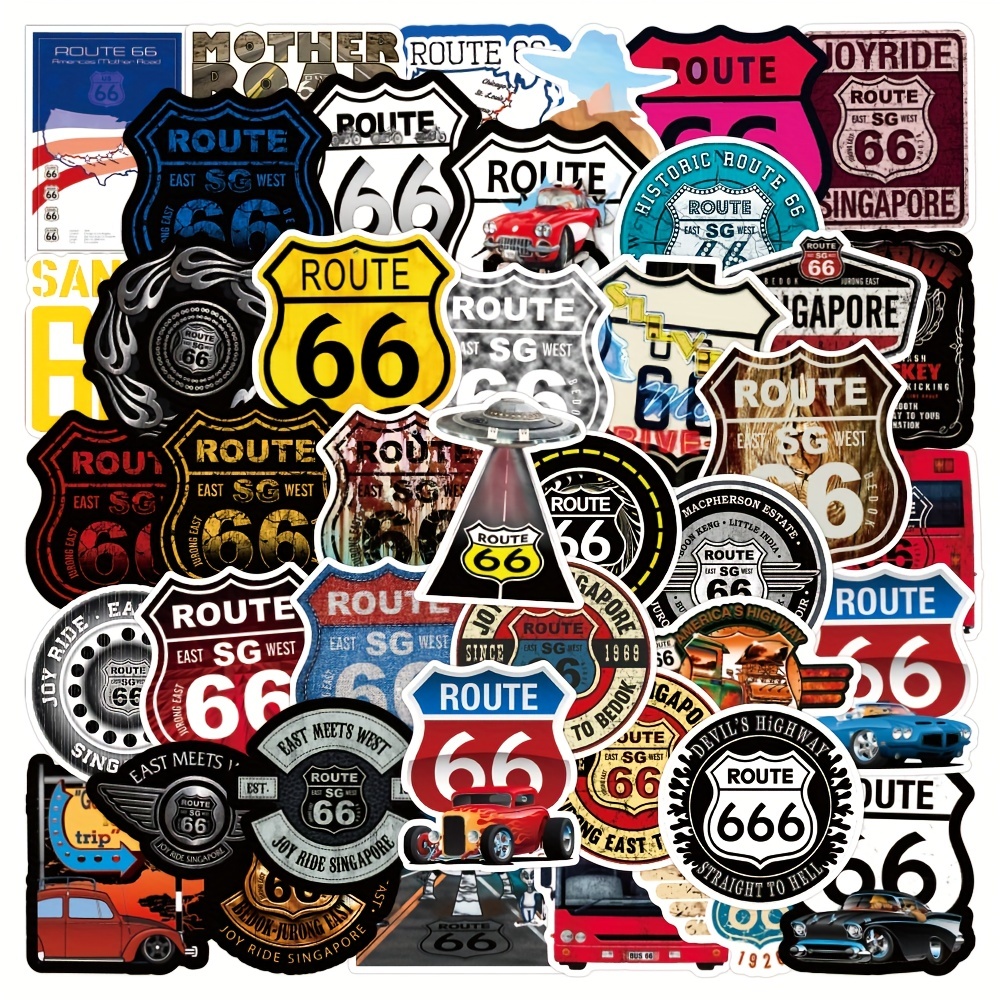 Route 66 U.s. Highway 66 Motorcycle Stickers Perfect Car - Temu