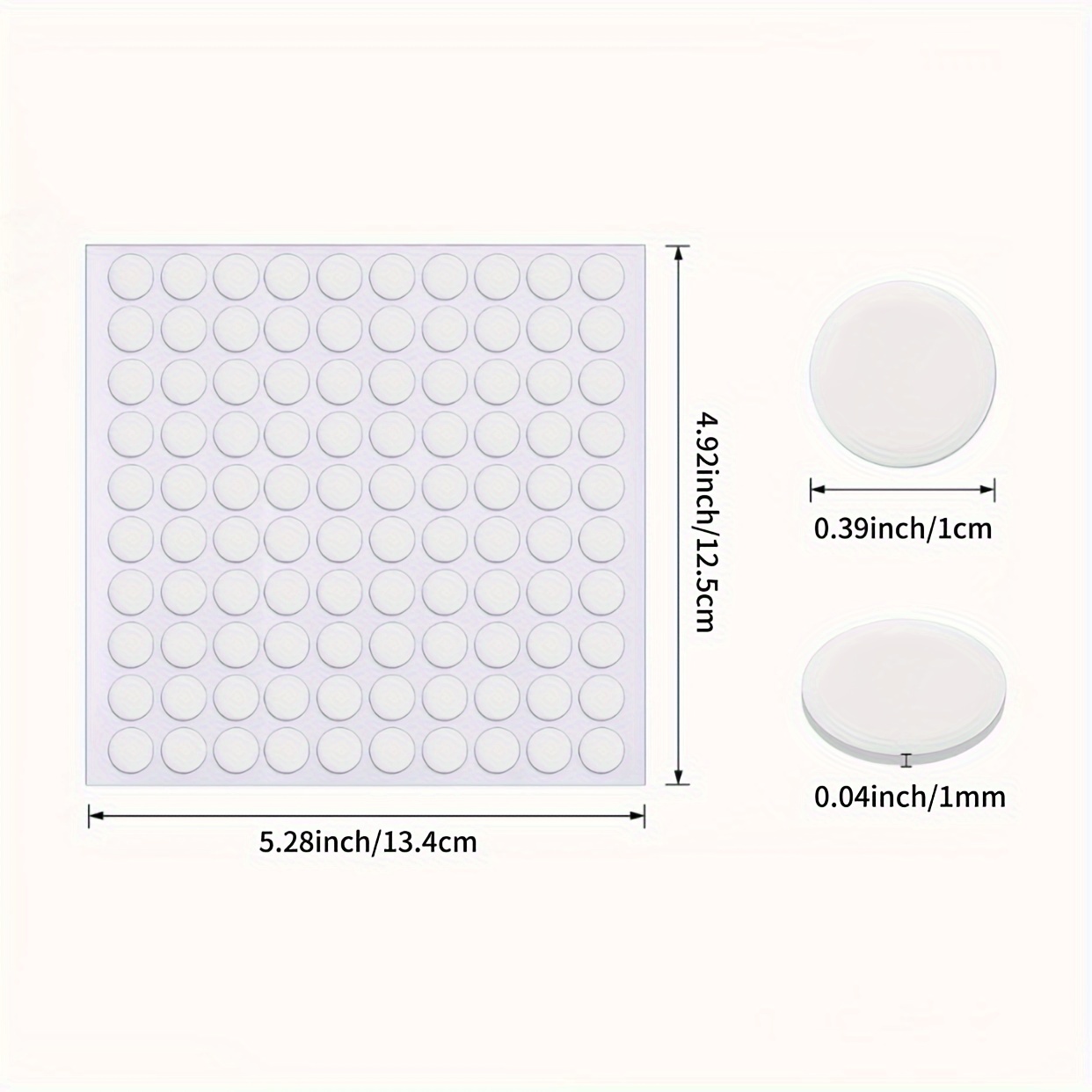 Large Double Sided Sticky Dots 200PCs - Clear Round Pakistan