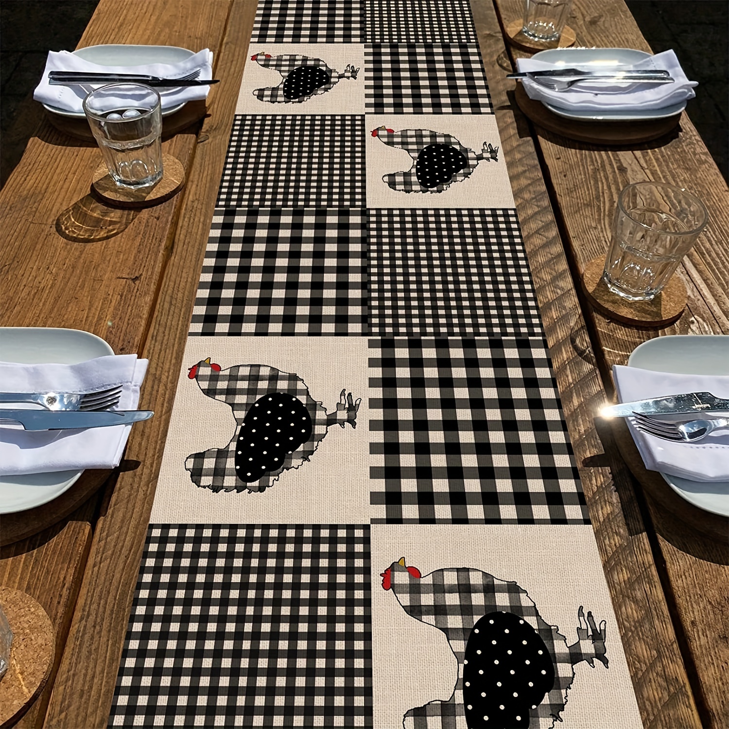 Spring Bee Gnome Daisy Table Mats, Honey Black White Buffalo Check Plaid  Dining Table Mats, Room Decor, Home Decor, Kitchen Decor, Table Decor,  Holiday Decor, Indoor Decor, Farmhouse Decor - Temu