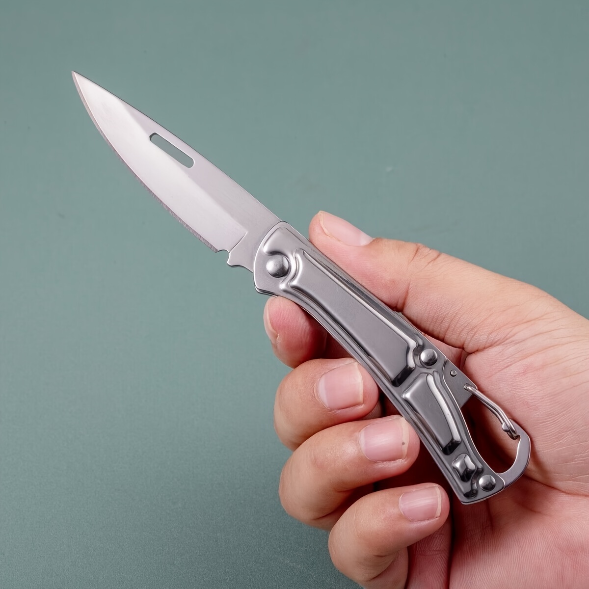 Compact And Portable Folding Stainless Steel Pocket - Temu