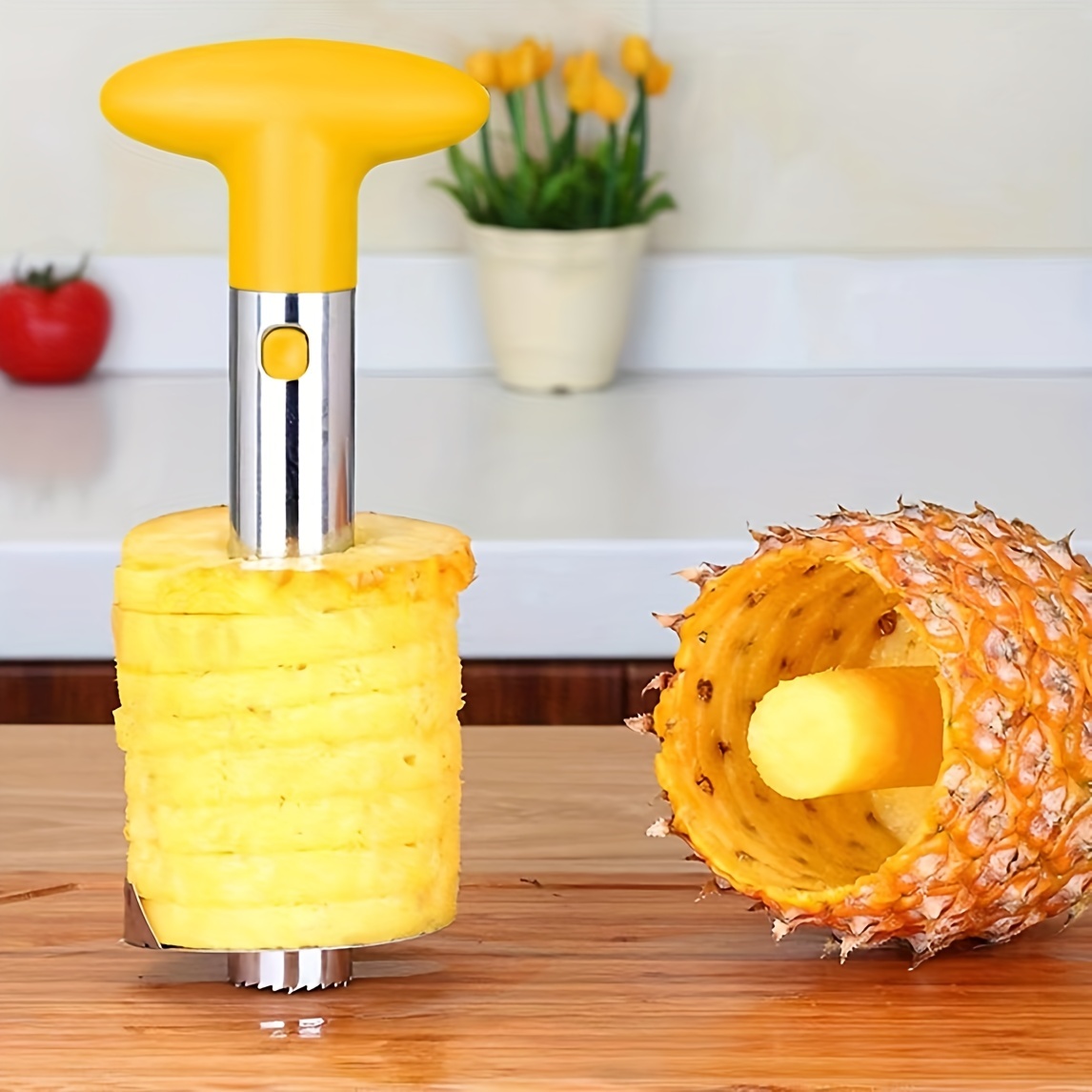 Coupe-ananas, coupe-ananas éplucheur pour évider et couper les anneaux pour  la maison et la cuisine