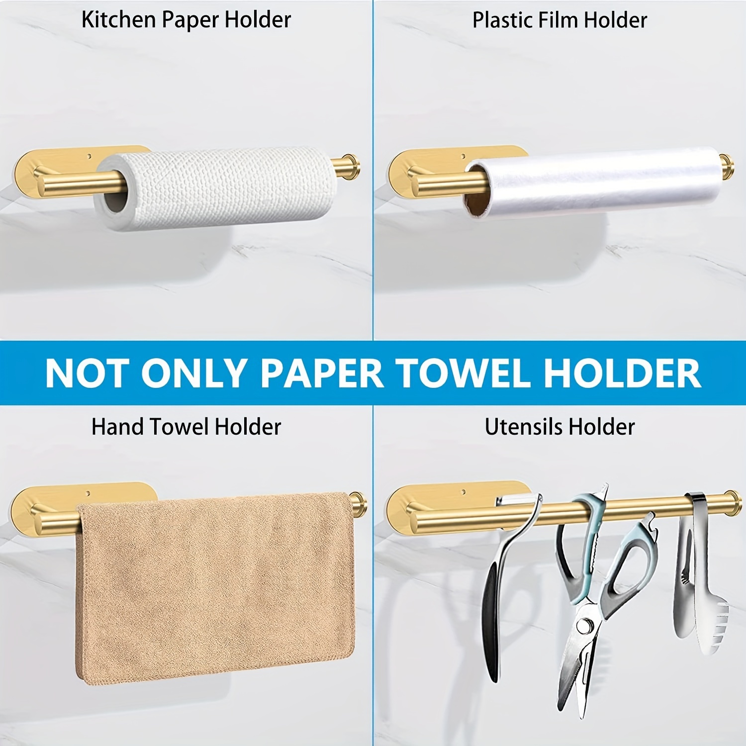 Wall-mounted Punching-free Toilet Paper Holder, Self-adhesive Toilet Roll  Holder, Bathroom Paper Holder, Glue And Screws Available, Home Kitchen And  Bathroom Accessories - Temu