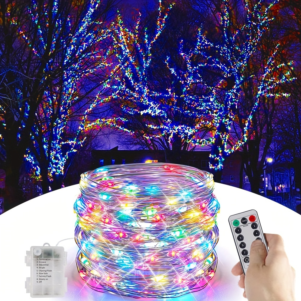100led Fairy Lights Battery Operated With Remote Control - Temu
