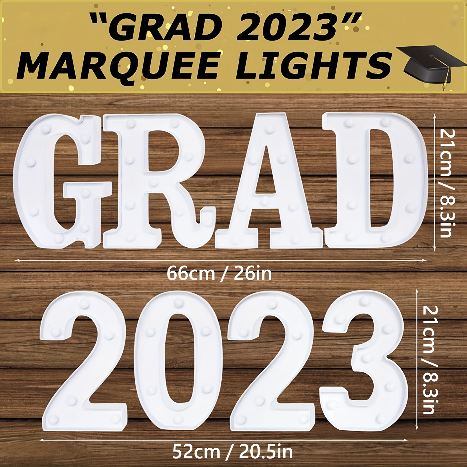 Graduation Party Decorations 2023, LED Marquee Light Up Letter “PROM 2023”  for Graduation Decorations, Class of 2024 Kindergarten Preschool High  School College Graduation Decorations Party Supplies 