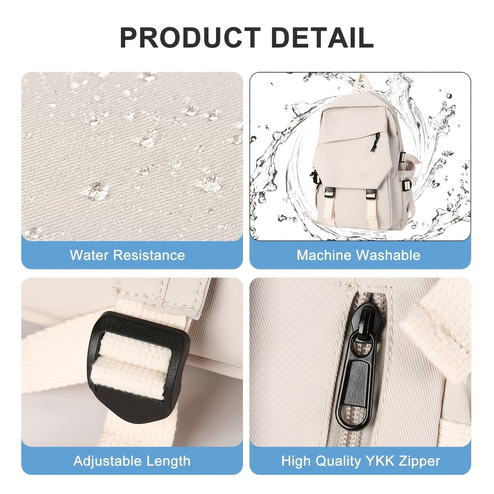 Versatile School Backpack for Men Middle High School Students College Style
