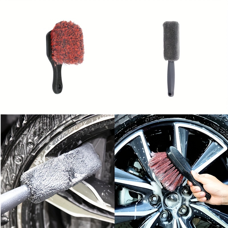 Car Wheel Tire Cleaning Brush Tool, Rim Scrubber Detailing Brush