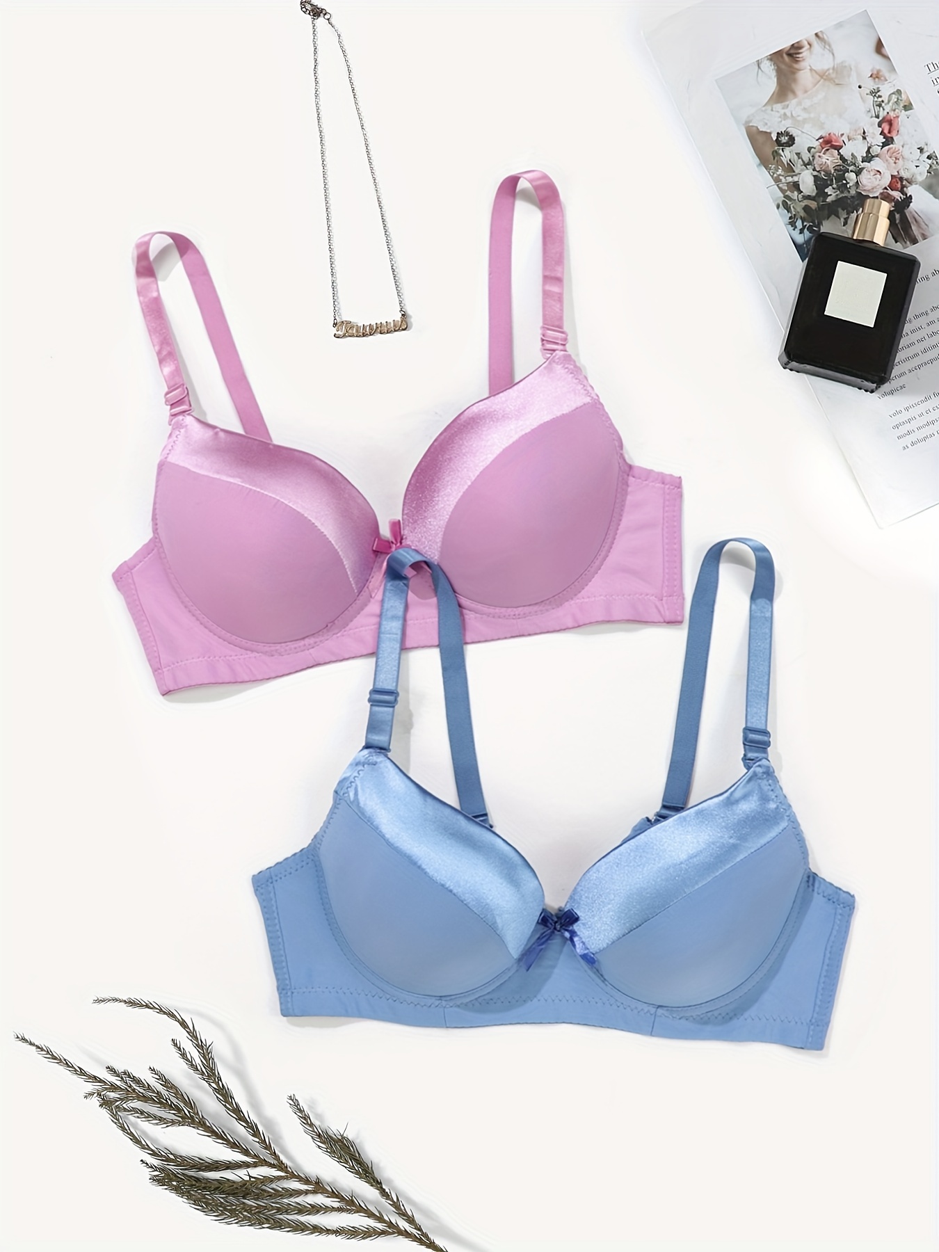 Women's Comfortable Simple Push Bras Breathable Cute Solid - Temu