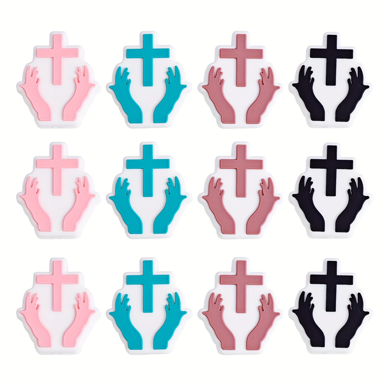 Cross Silicone Focal Beads For Jewelry Making Diy Creative - Temu