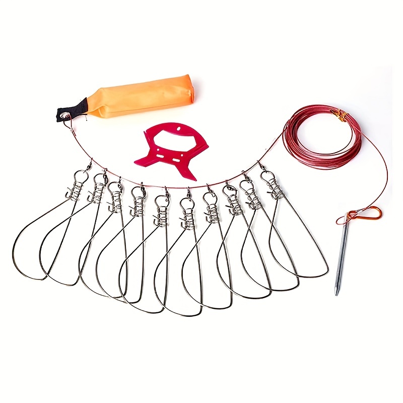 Fish Stringer, Fishing Stringer Clip Live Fish Lock, With High Strength  Snaps/buckles, Big Fish Wire Rope Cable Fishing Holder Kit With Float And  Plastic Handle - Sports & Outdoors - Temu Luxembourg