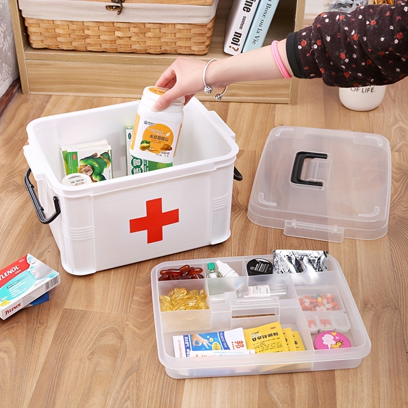 1pc Large Capacity Medicine Storage Box, Multilayer Medicine Case With  Classification, Home Medical Kit For Epidemic Prevention, Portable Medicine  Organizer, Family Extra Large Medicine Chest, Medical Emergency Kit