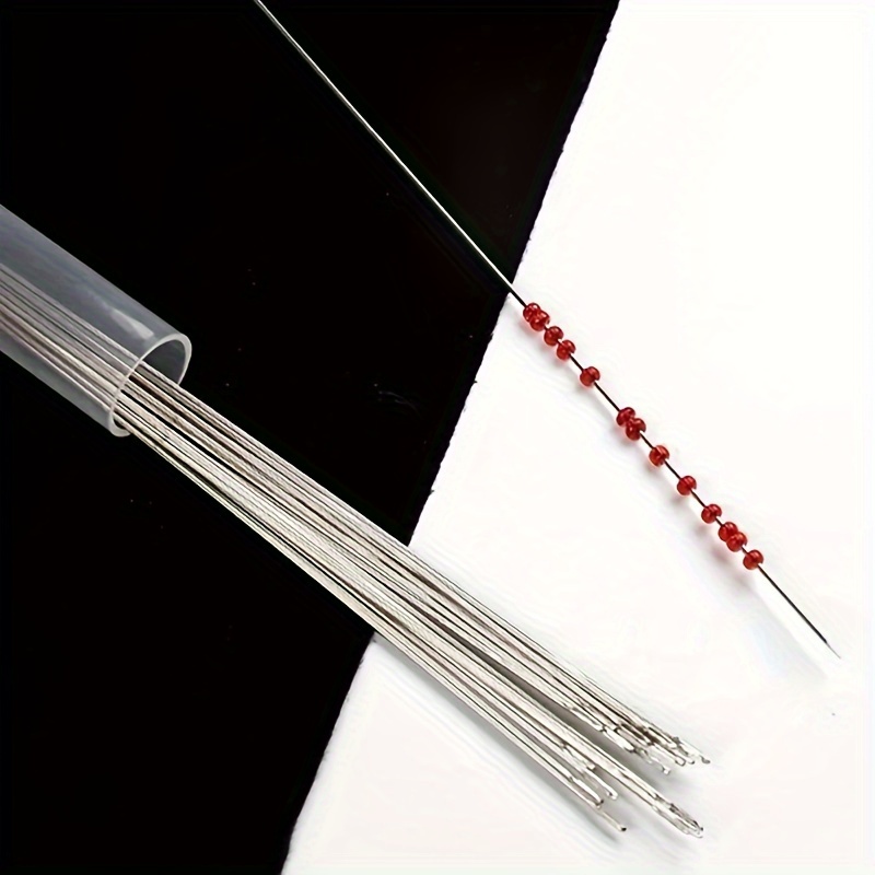 2Pcs Three Generation The Hobbyworker Clay Seed Bead Needle, Big Eye Curved  Stainless Steel Bead Spinner Needles For Bracelet Necklace Jewelry Making