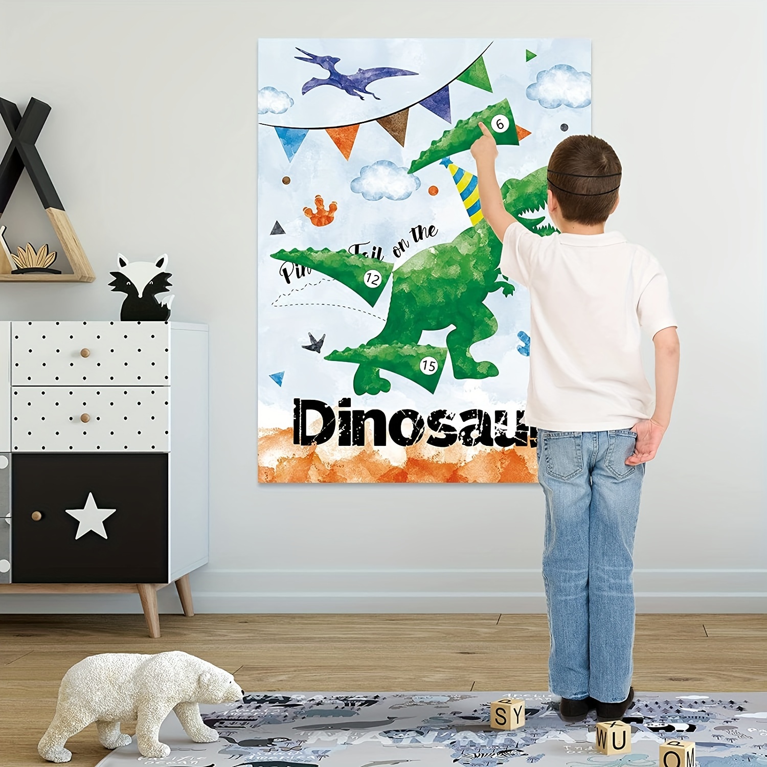 Pin the Tail on the Dinosaur - Dinosaur Birthday Party Game