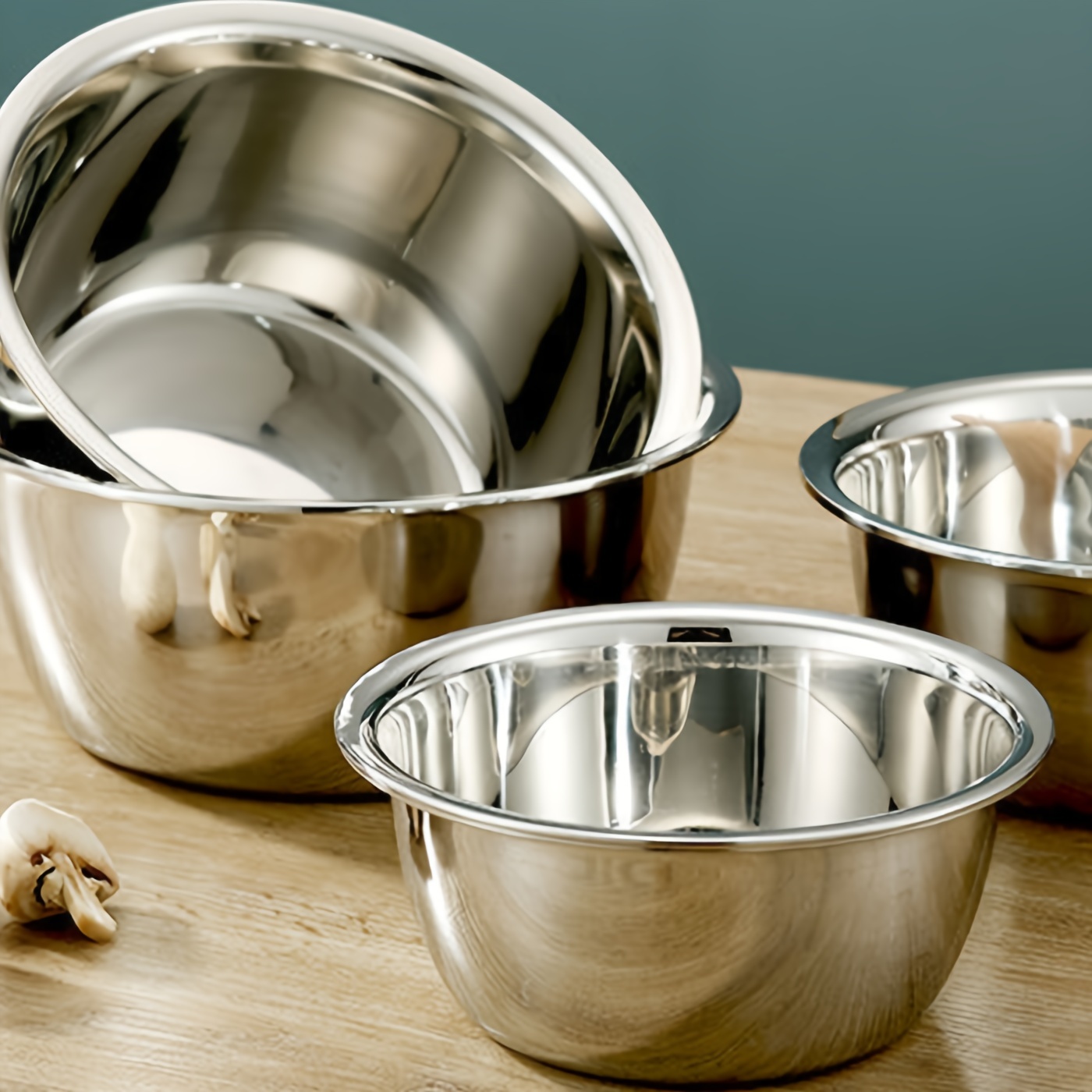 5pcs Non-Slip Stainless Steel Mixing Bowls Set - Perfect for