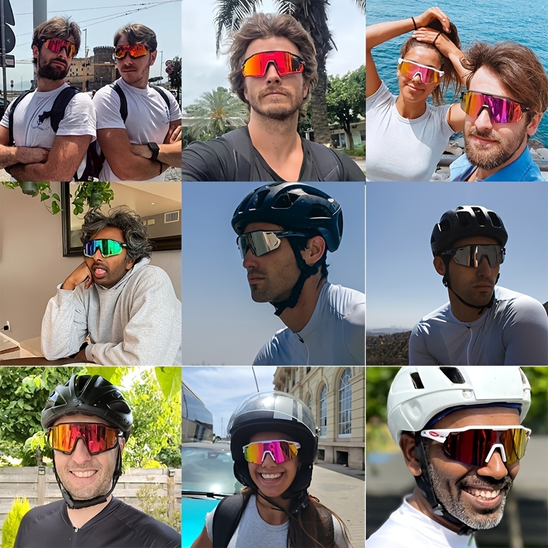 X-TIGER Gafas de sol deportivas polarizadas 3 o 5 lentes intercambiables,  gafas de ciclismo para hombres y mujeres, béisbol, correr, pesca, golf