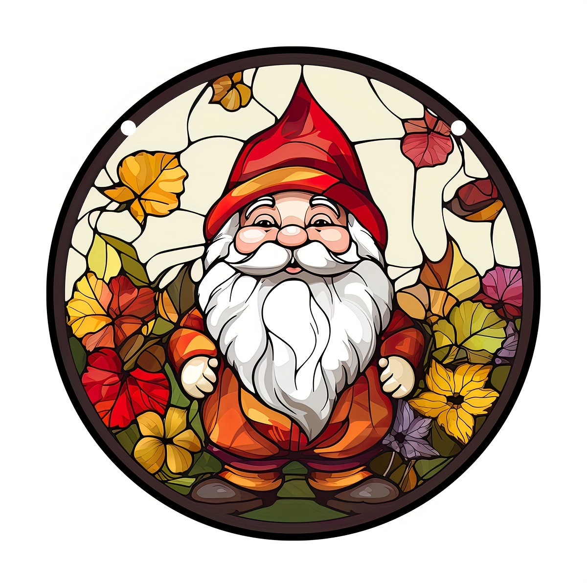 Gnome Stained Window Hangings, Gnomes Christmas Elf Fall Home Decor,  Suncatcher For Window Ornaments Wreath Sign, Room Decoration, Aesthetic  Room Decor, Bedroom Decor, Home Decoration, House Decor, Cute Aesthetic  Stuff, Cool Gadgets 