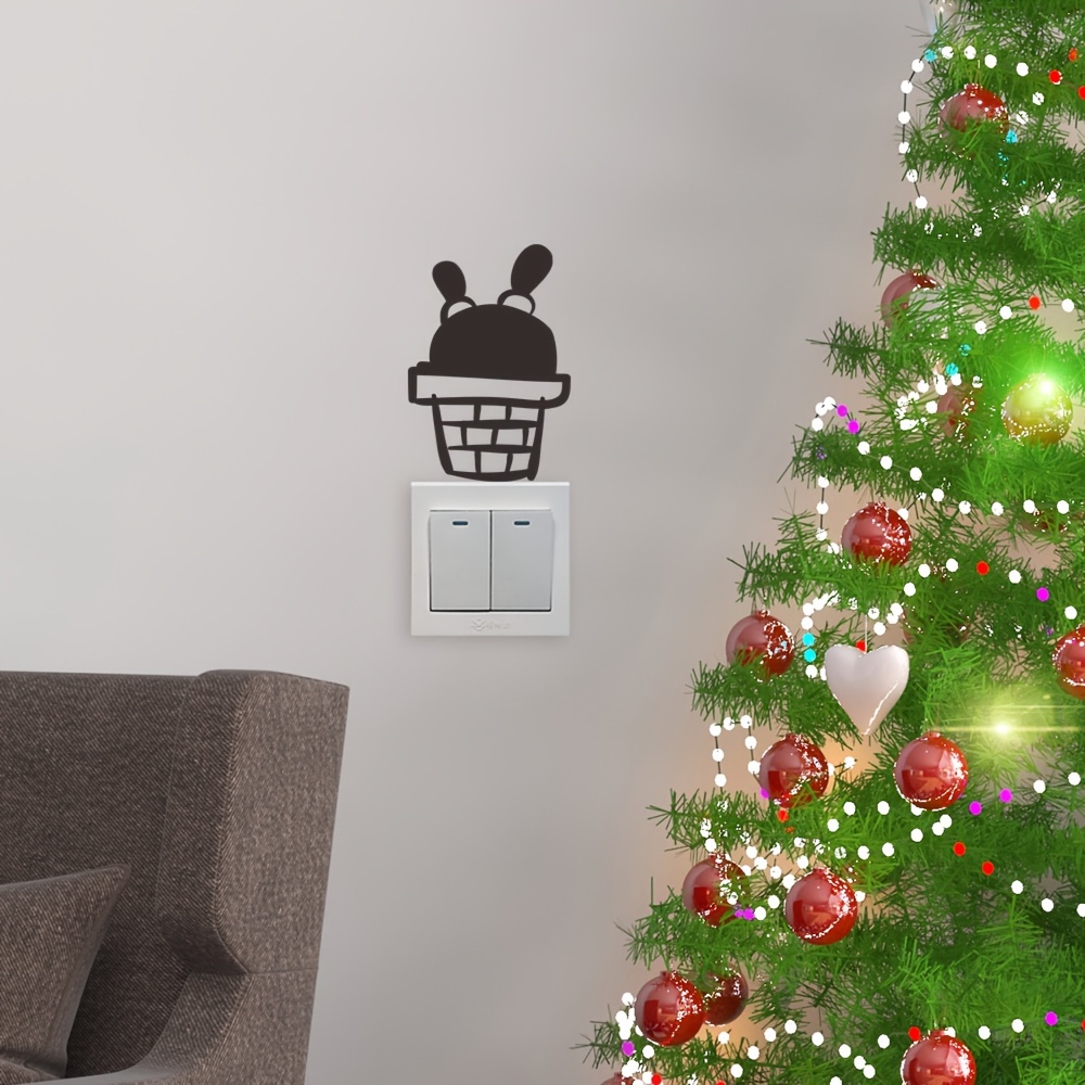 Christmas Light Switch Stickers Christmas Tree Decal Wall Sticker