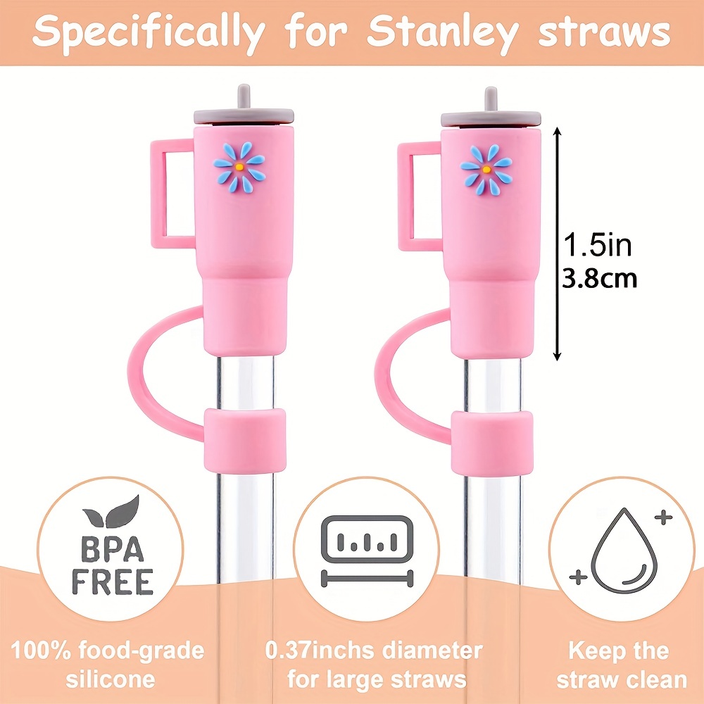 1pcs Straw Cover Cap For Cup, Silicone Straw Topper Fit 30&40 Oz