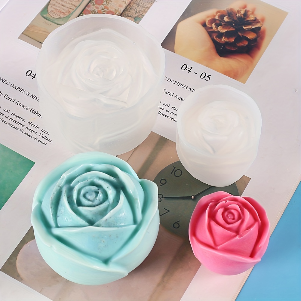 3D Large Rose Silicone Mold 3D Flower Silicone Mold Soap Silicone Mold Soap  Flower Bouquet Resin Silicone Mold Soap Making Resin Crafting 