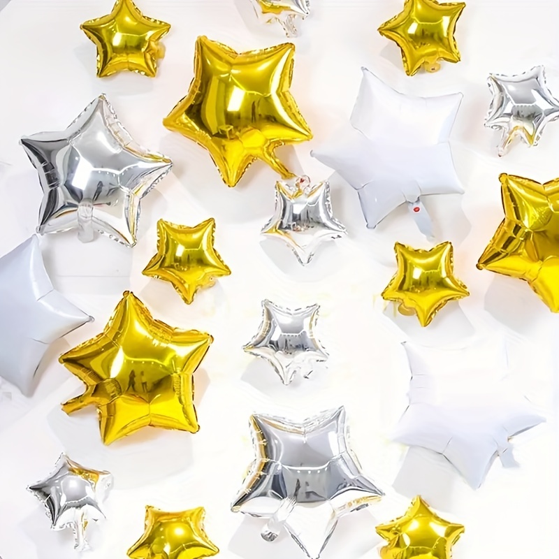 Silvery Star Balloons Aluminum Foil Balloon Mylar Balloon - Temu