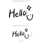 English Wall Sticker Inspirational Hello Stickers Mirror - Temu