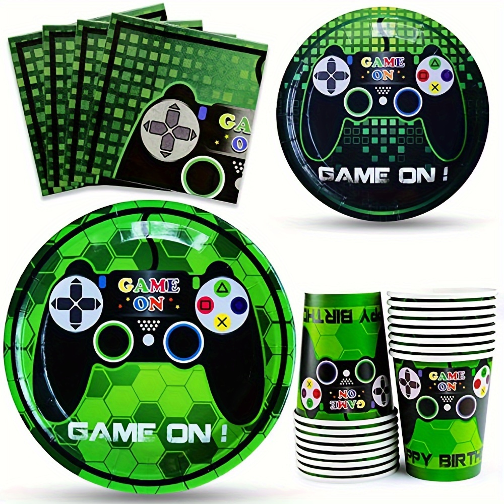 

68pcs, Video Game Party Decoration Set, Gaming Party Decoration For Boys Birthday, Gamer Birthday Party Supplies, Game Paper Plates, Cups, Napkins Tableware Set, Home Room Decor