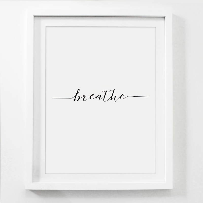 4pcs Namaste Yoga Canvas Painting Art Poster - Be Present, Breathe, and  Calligraphy Wall Art Prints for Living Room and Bedroom Decor - Frameless