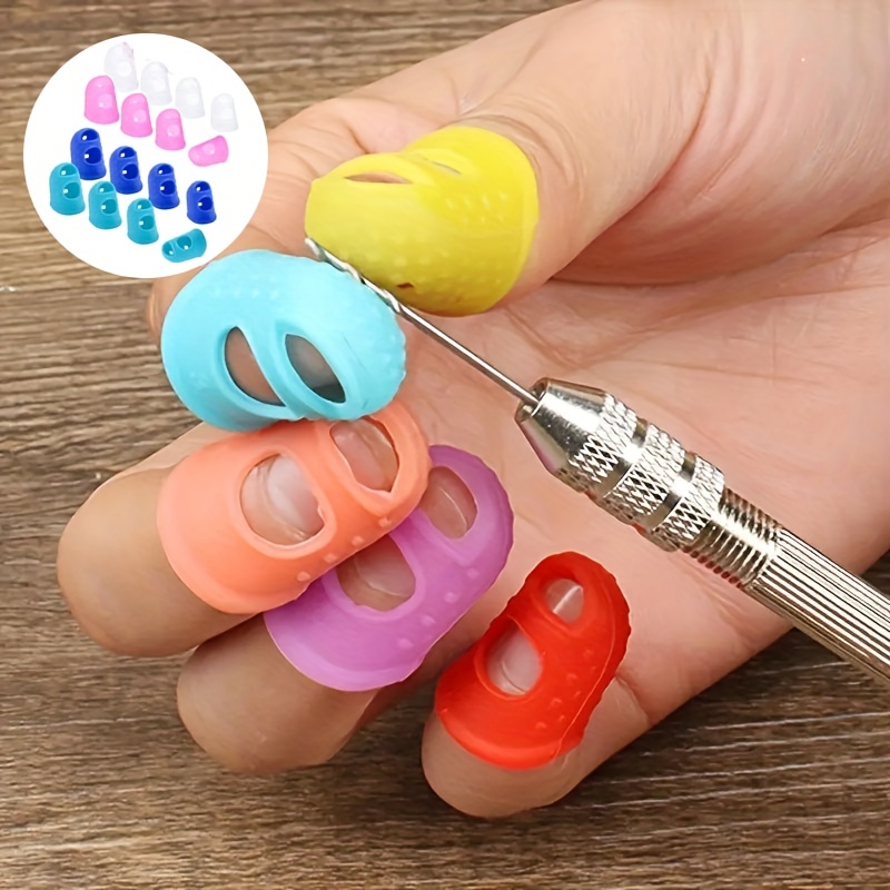 5/10Pcs Silicone Sewing Thimbles for Fingers Protector Sewing