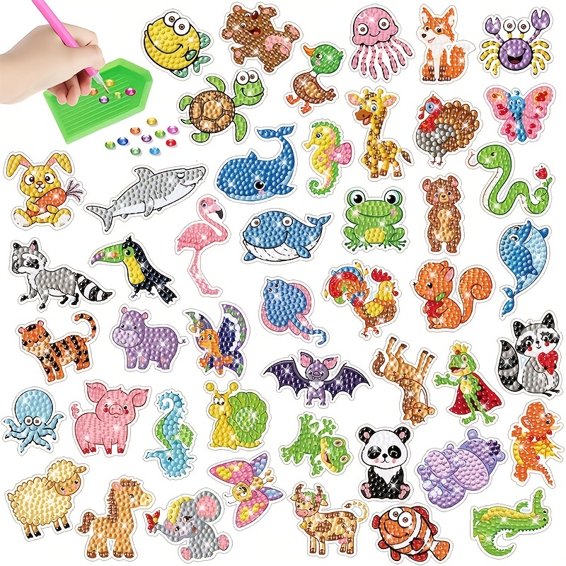 Diamond Painting Keychain Kits 5d DIY Paint by Numbers Gem Art Crafts for  Kids and Adults 5 Pack Diamond Dots Animal & Sea Mosaic Car Key Chain for