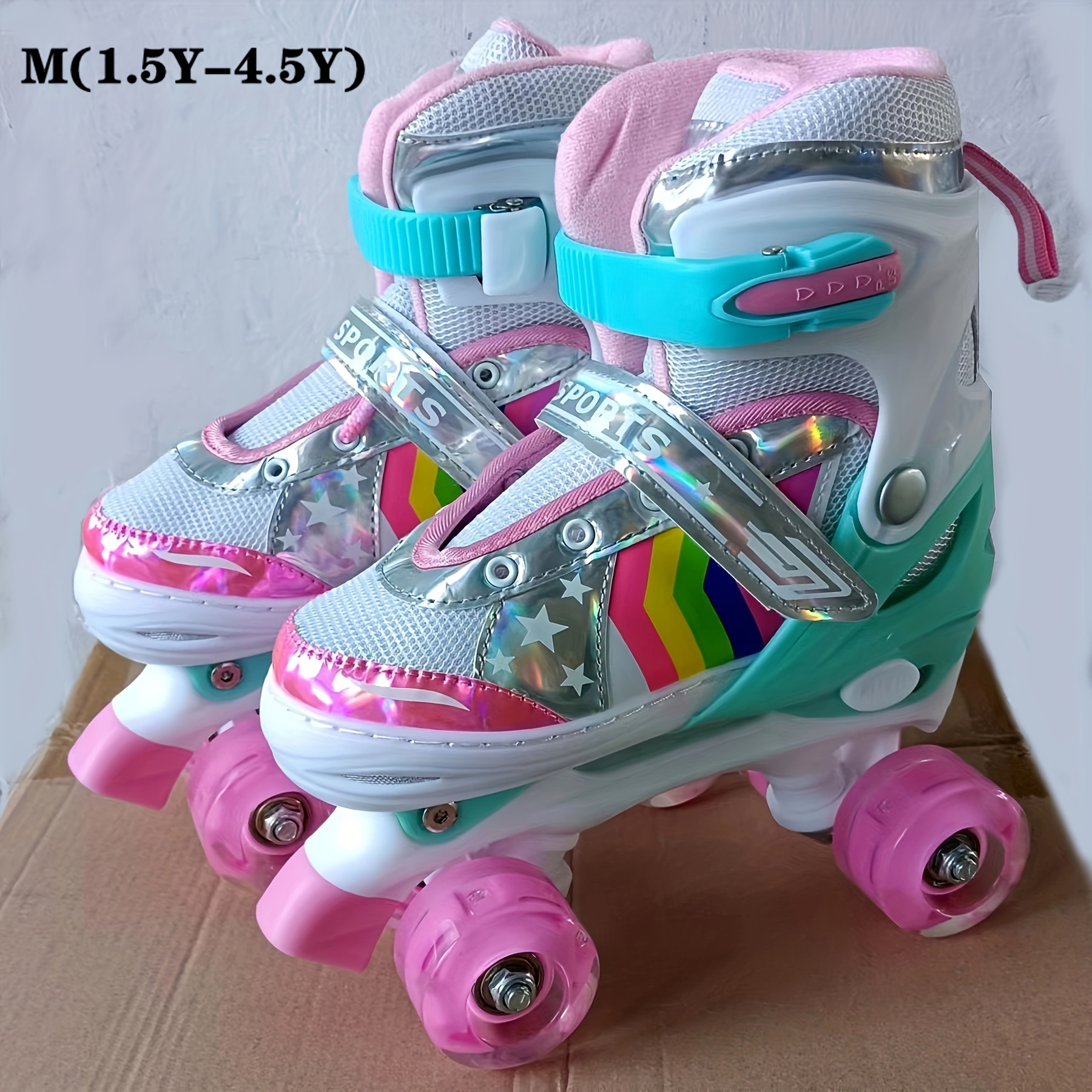 WSJYP Patines en línea, patines en línea para hombre y mujer, patines de  tracción en las cuatro ruedas ajustables para niños y niñas, verde oscuro-37