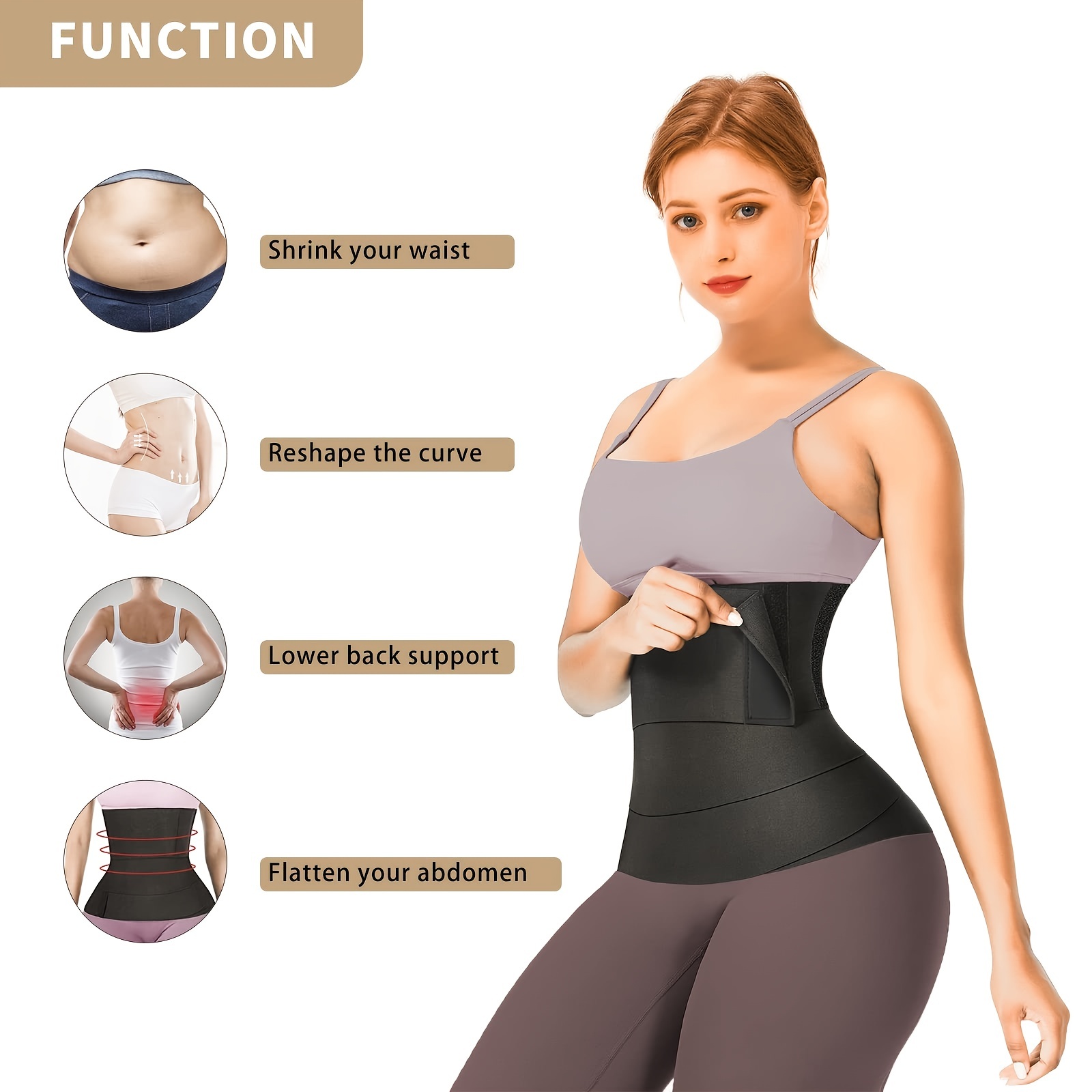 Postpartum Recovery Belly Band Waist Trainer Cincher Trimmer Tummy Control  Slimming Body Shapewear
