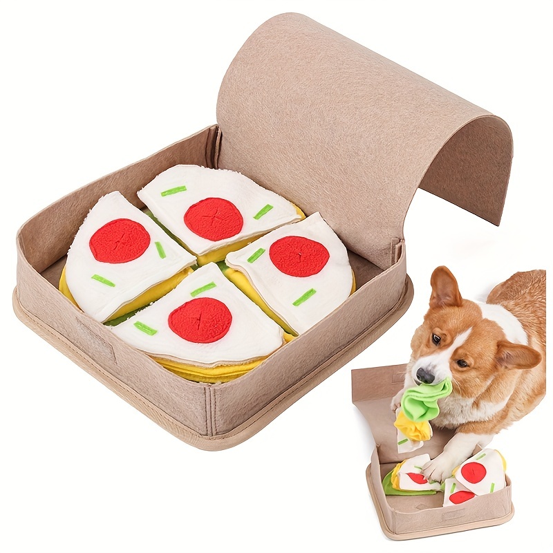 Pizza Box Shape Educational Dog Toy Slow Feeder Dog Toy For Dog  Entertainment And Sniffing Training - Temu