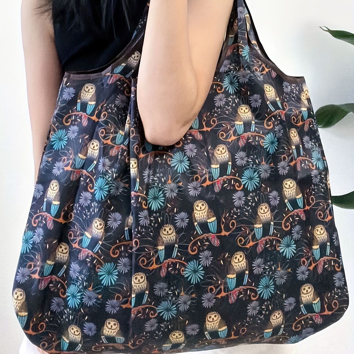Stylish Printed Shopping Bag Eco Foldable Tote Bag Large Capacity