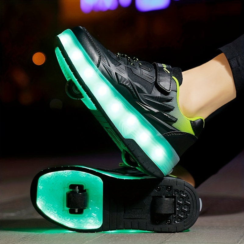 Acheter Chaussures de patin à roulettes rechargeables LED pour