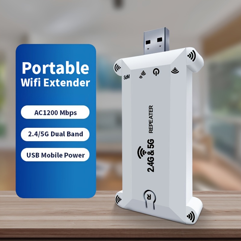 Clé WiFi Puissante AC1300 Mbps - Double Bande USB 3.0, 2.4G/5GHz -  Compatible avec Windows/Linux/