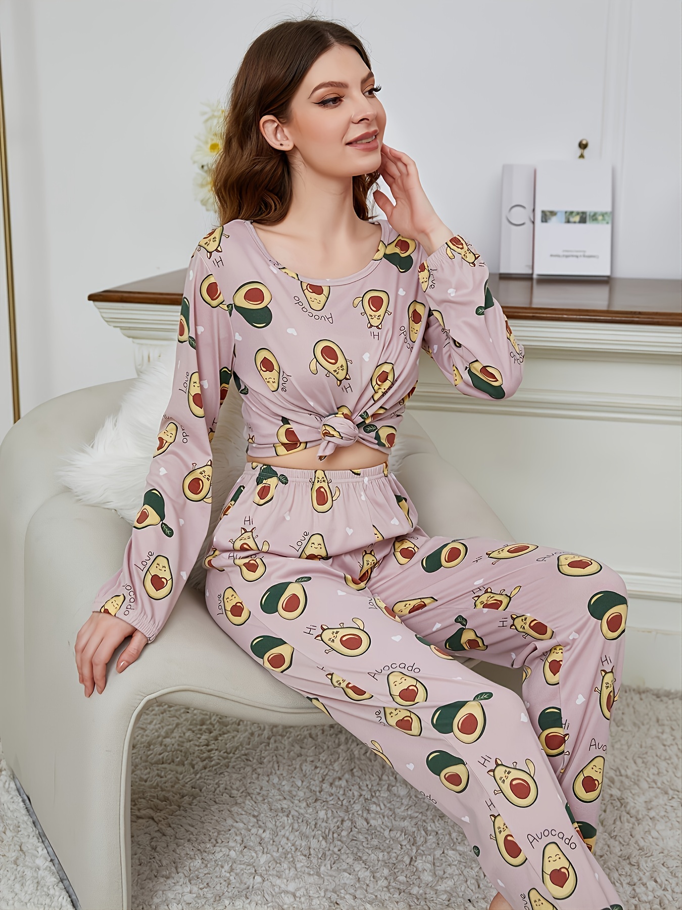 Avocado Cotton Pajama Set For Women Comfortable Pep Sleepwear For Ladies  And Home Clothes From Lu006, $19.95