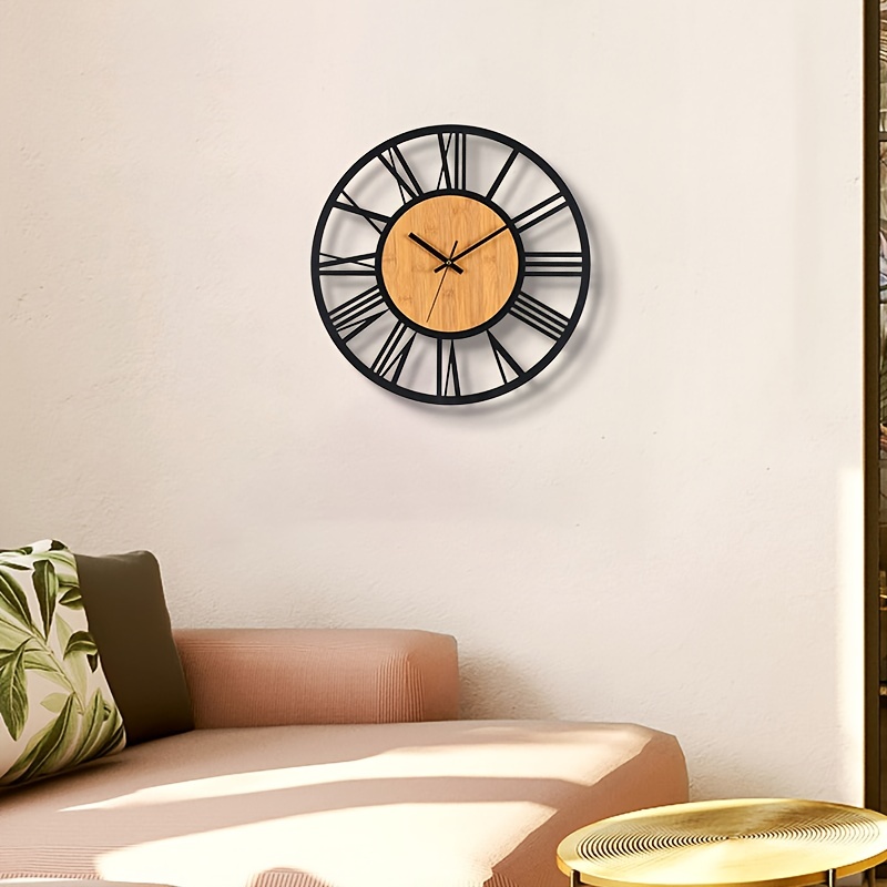 1pc Reloj Pared Redondo Moderno Decoraci n Sala Relojes Madera