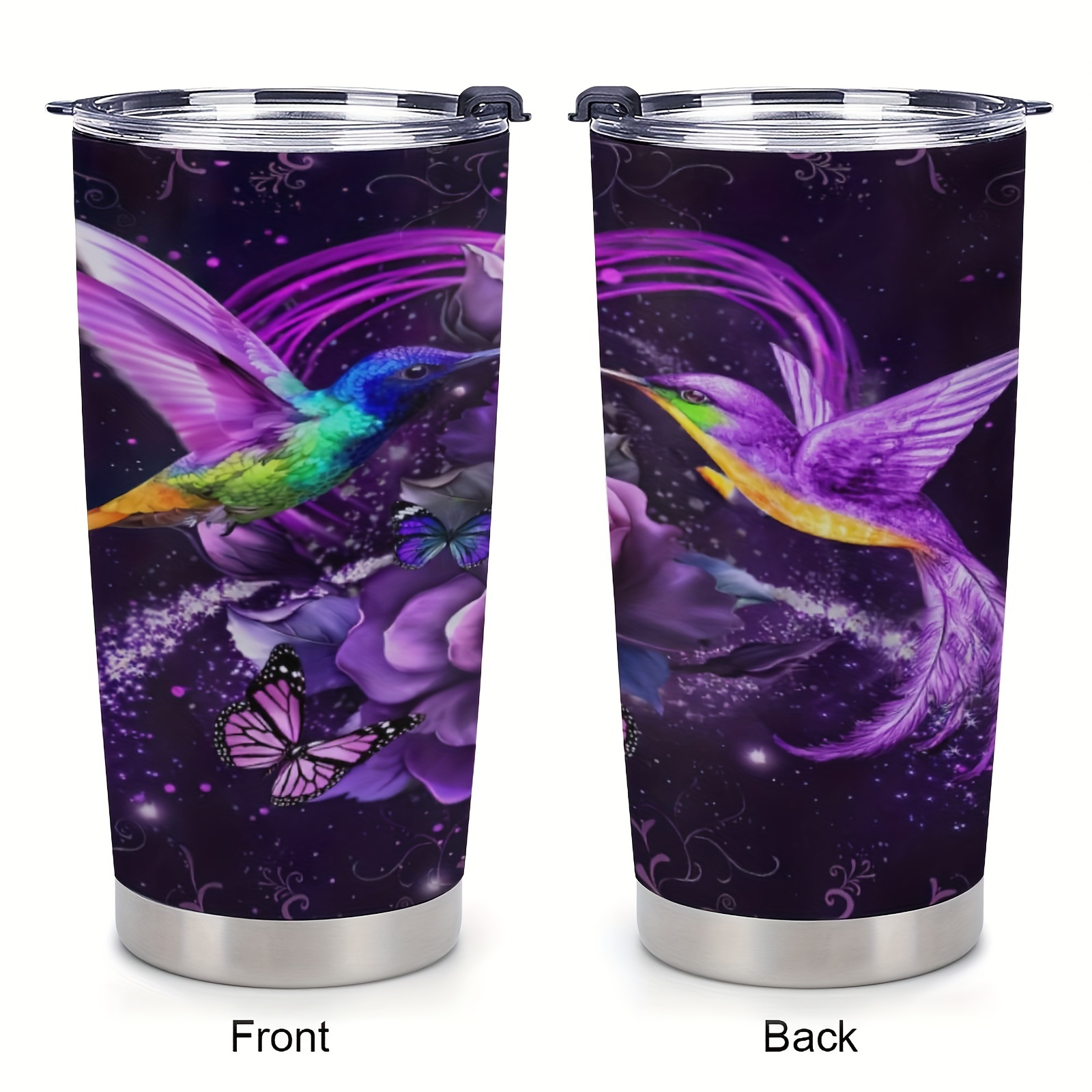 

1pc 20oz Hummingbird Gifts, Valentine's Day Gifts For Her, Couple Gifts, Hummingbird Tumbler Cup, Insulated Travel Coffee Mug With Lid