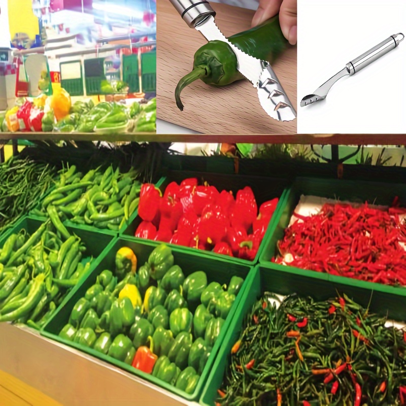 HOW TO SLICE GREEN BELL PEPPER WITH KNIFE OR VEGETABLE SLICER 