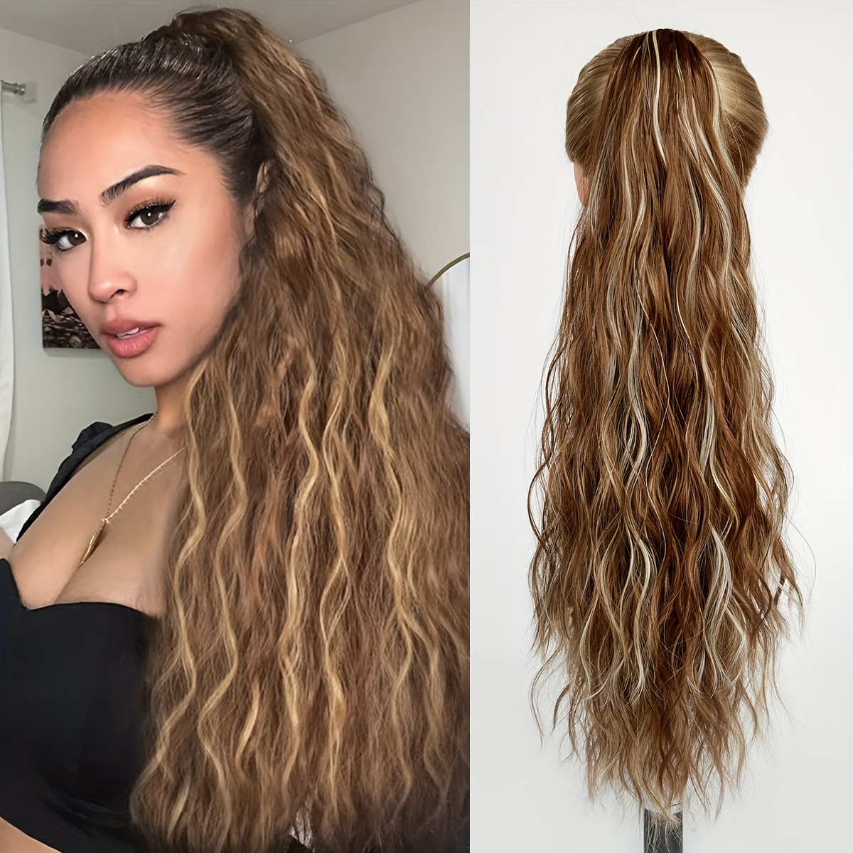 Long Wavy Pigtail Hair Extensions