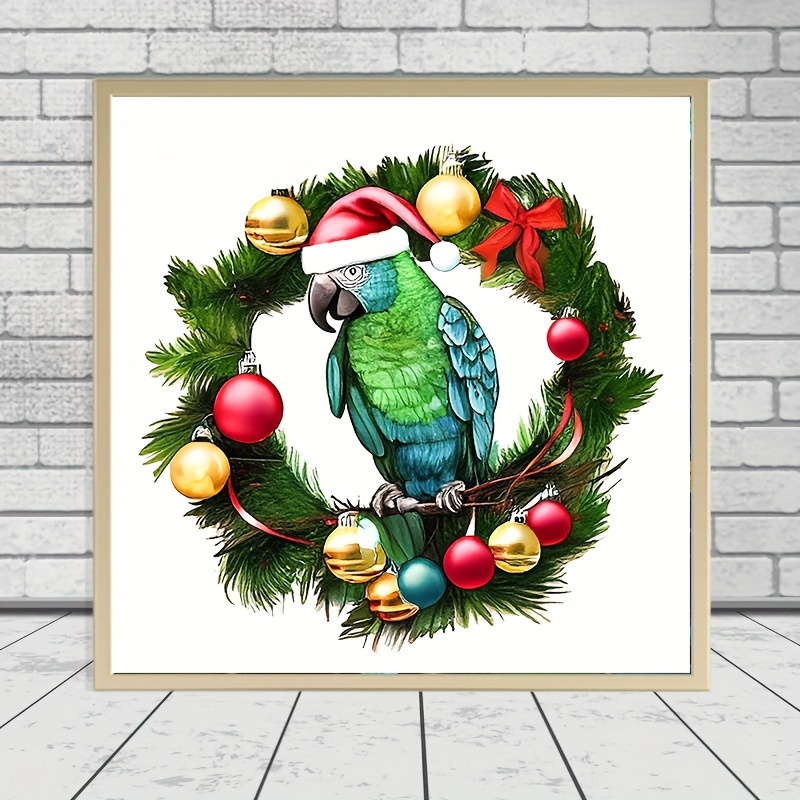 5D DIY Large Diamond Painting Kits For Adults,15.7x27.5in/40x70cm Two Cute  Parrots Round Full Diamond Diamond Art Kits Picture By Number Kits For Home