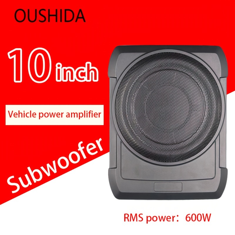 mejora Audio Coche Subwoofer Ultrafino Activo Alta Potencia - Temu